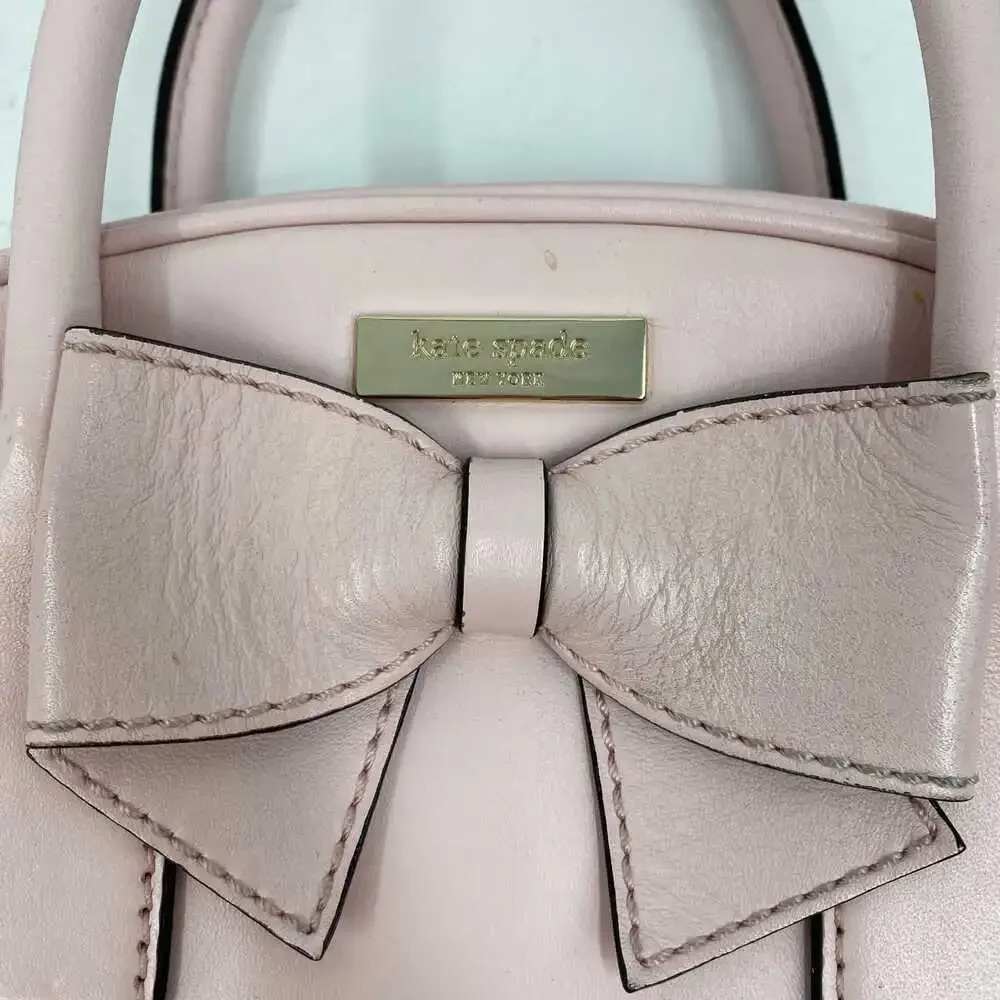 Kate Spade Pink Bow Detail Leather Crossbody Bag | OS Regular